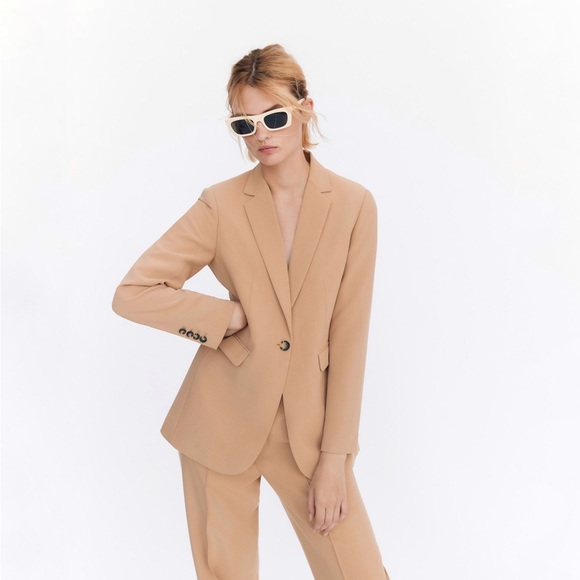 Fitted Blazer Taupe Brown - Picture 2 of 9